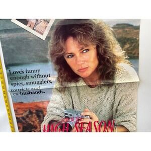 Vintage 1987 High Season Movie Poster Jacqueline Bisset Original One Sheet